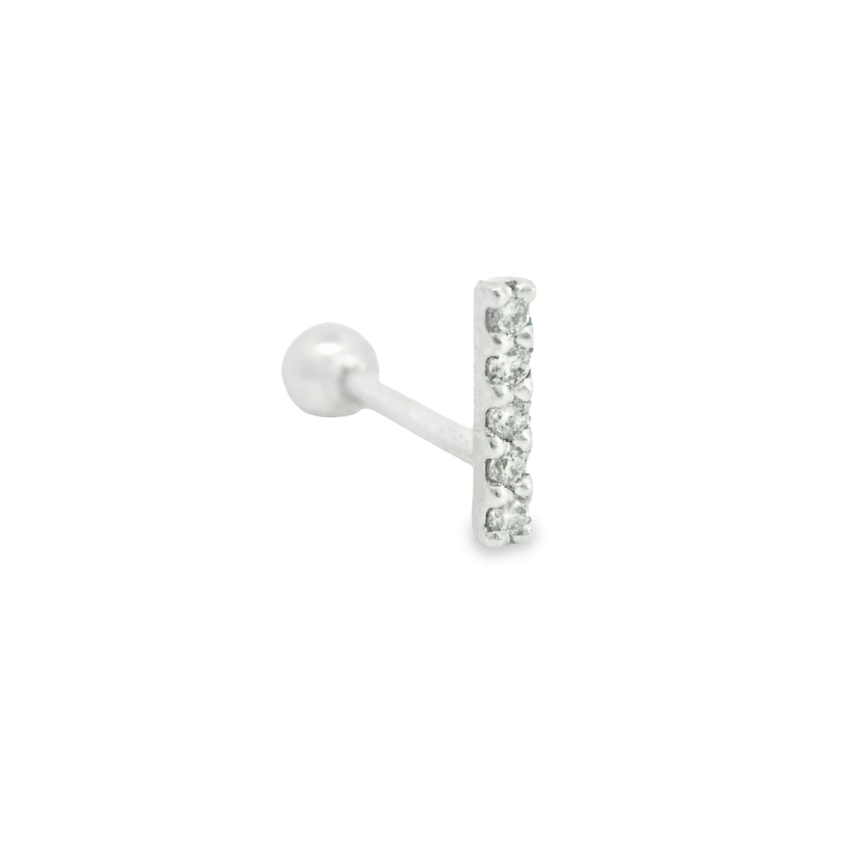 Diamond Bar 18K Gold Piercing