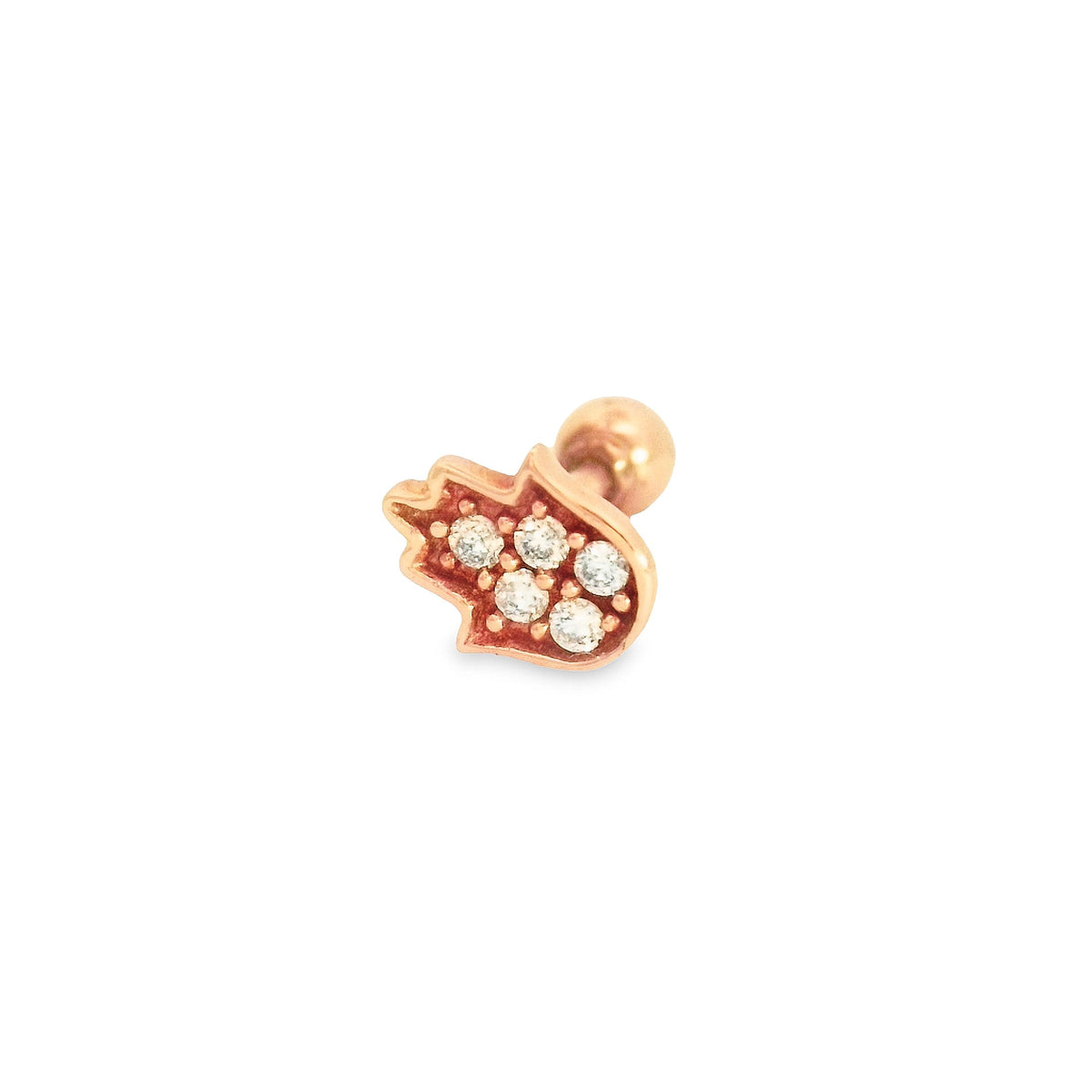 Hamsa Hand 18K Rose Gold Piercing
