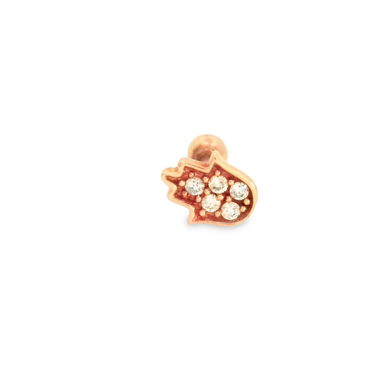 Hamsa Hand 18K Rose Gold Piercing