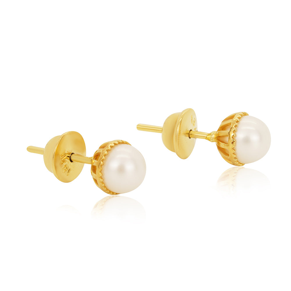 Classic Pearl 18K Gold Earring