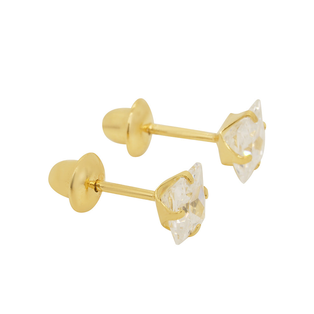 Carre 18K Gold Earring