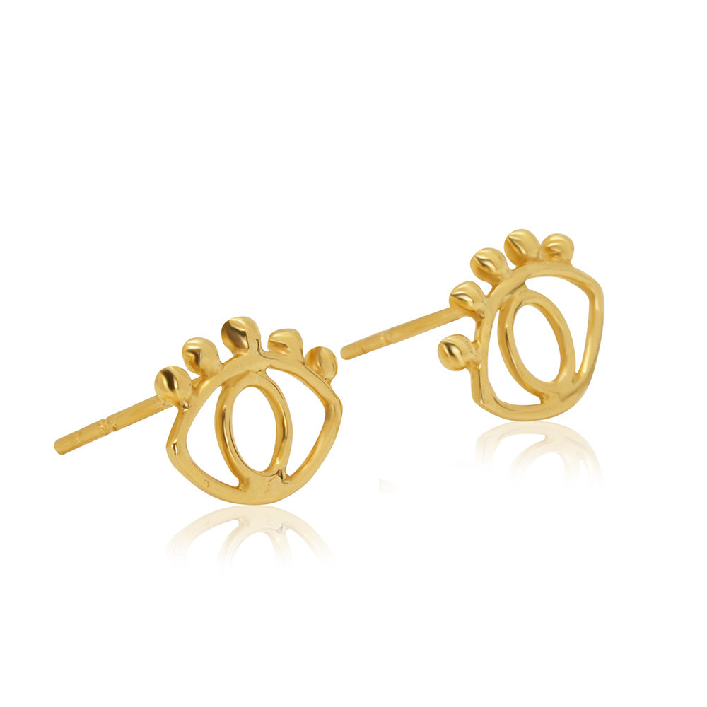 Contour Greek Eye 18K Gold Earring