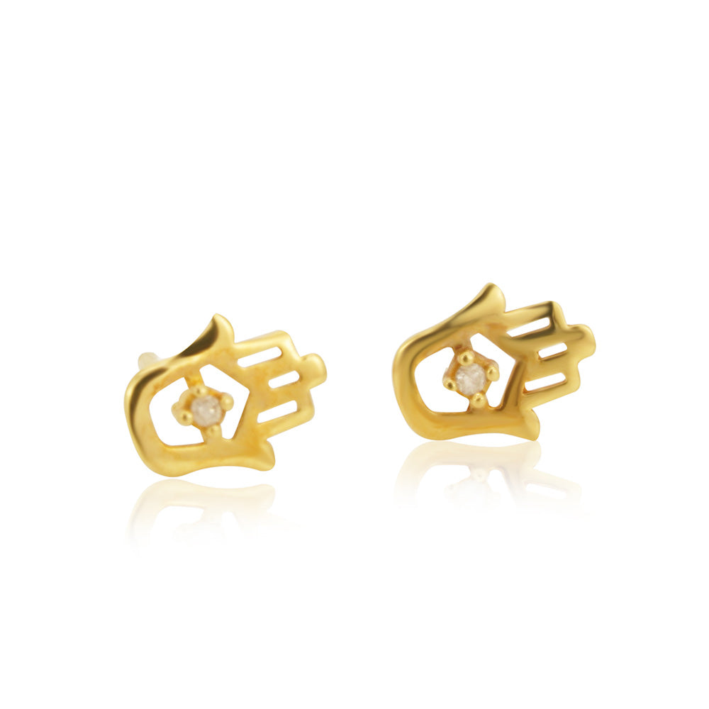 Fatima Hand 18K Gold Earring