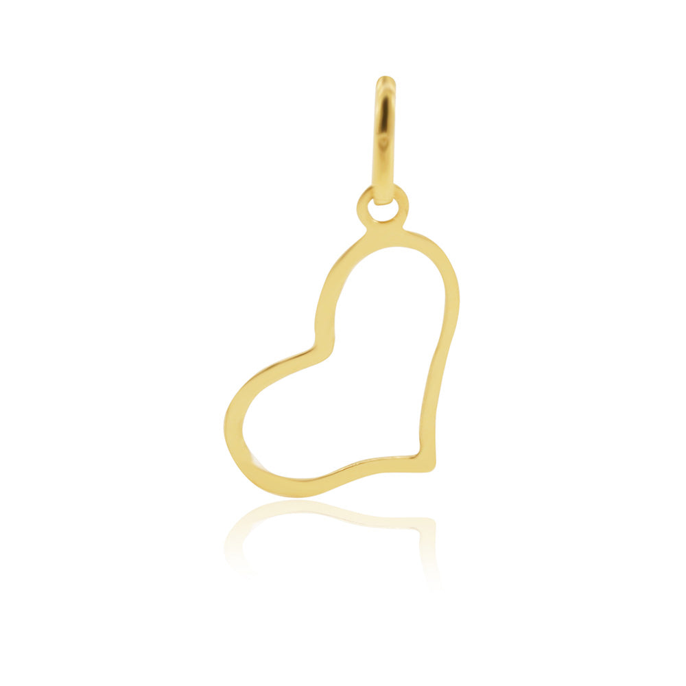 Open Heart 18K Gold Pendant