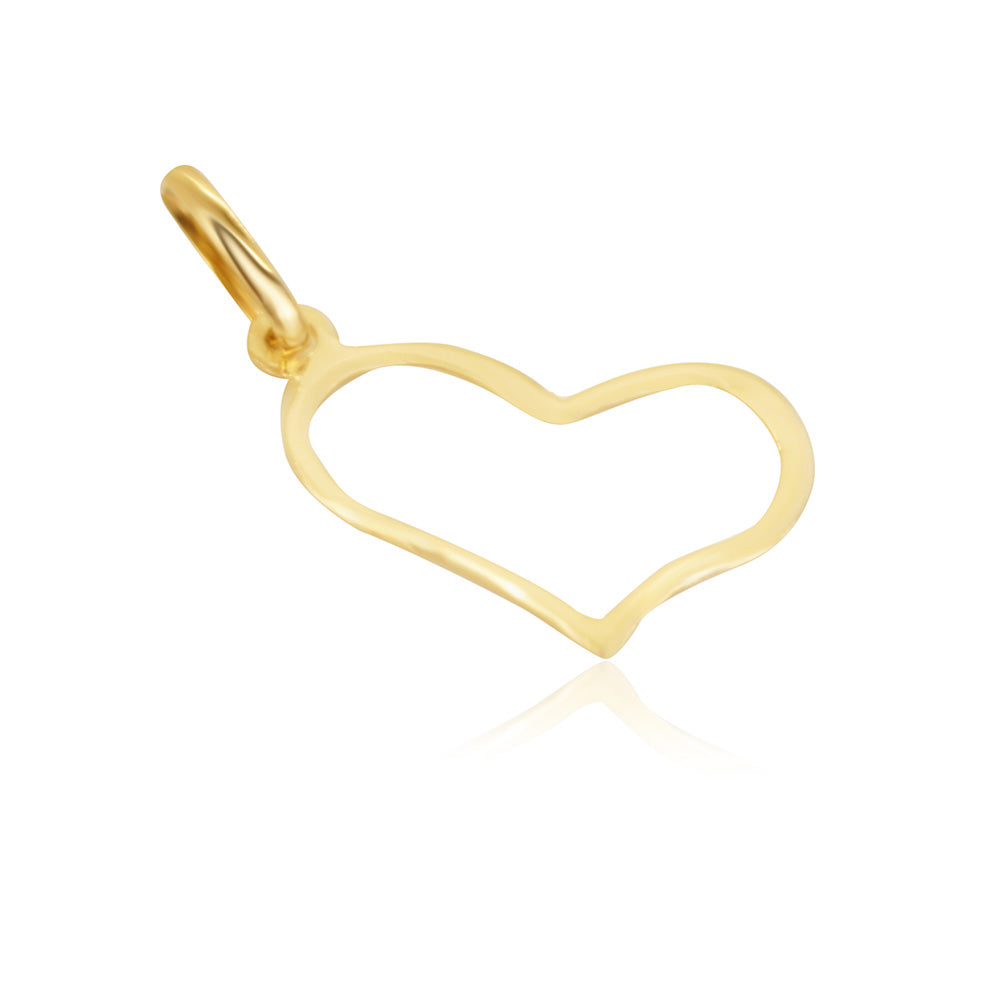 Open Heart 18K Gold Pendant