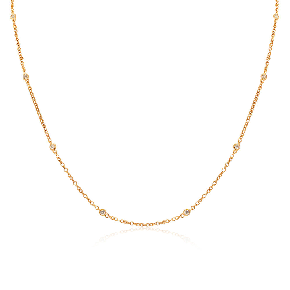 Milano Diamond Necklace 16.5 In - 18K Rose Gold