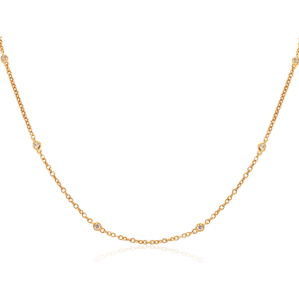 Milano Diamond Necklace 16.5 In - 18K Rose Gold