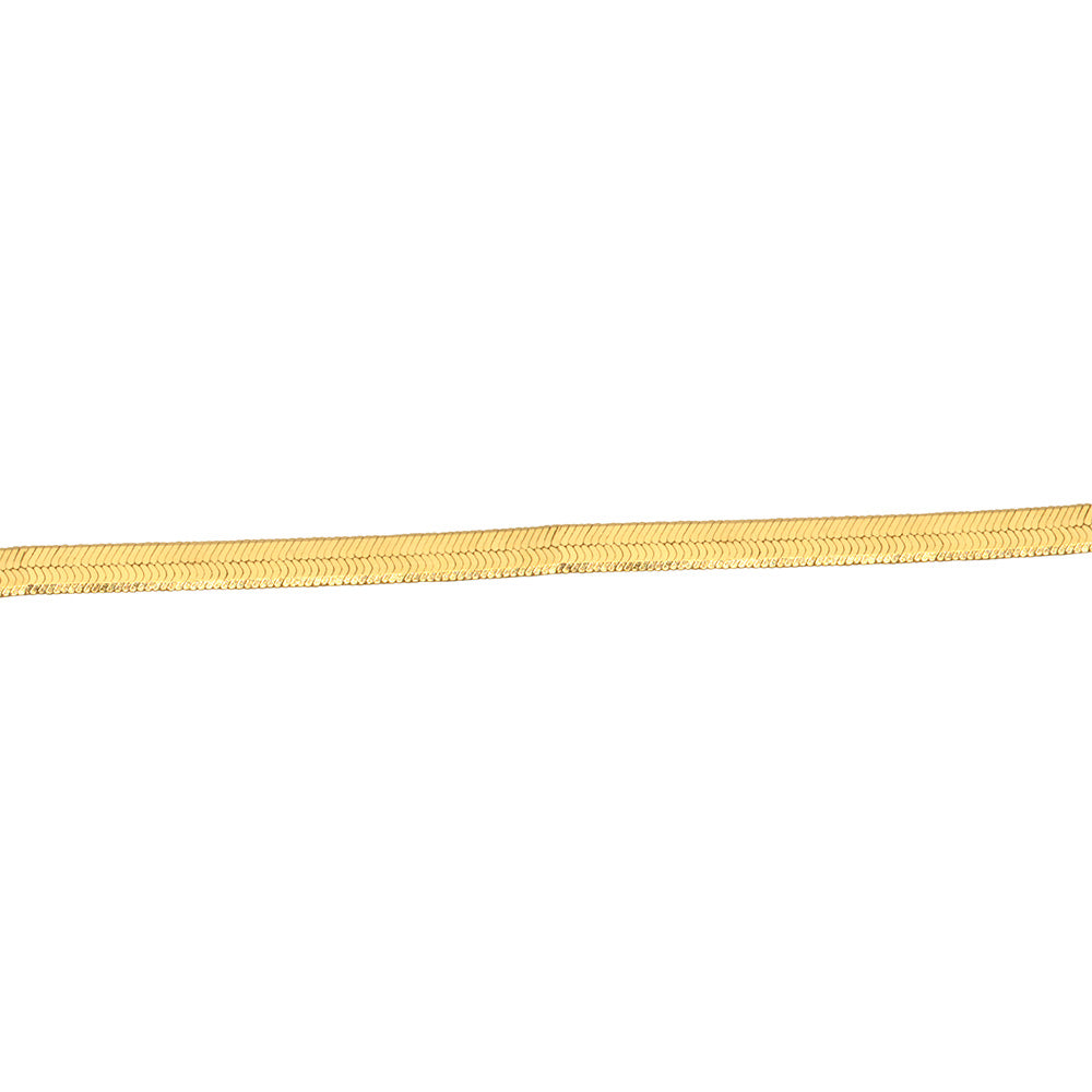 Herringbone Choker 18K Gold Necklace