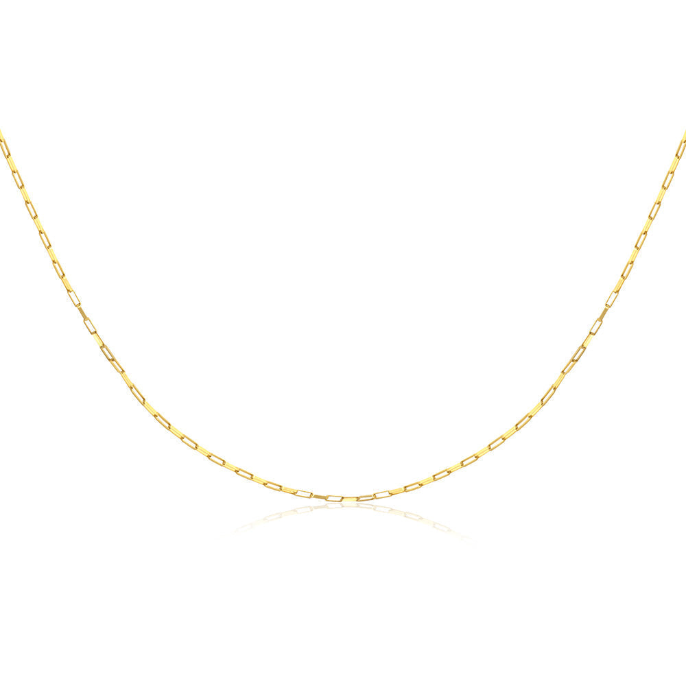 Paperclip Chain 18K Gold Necklace