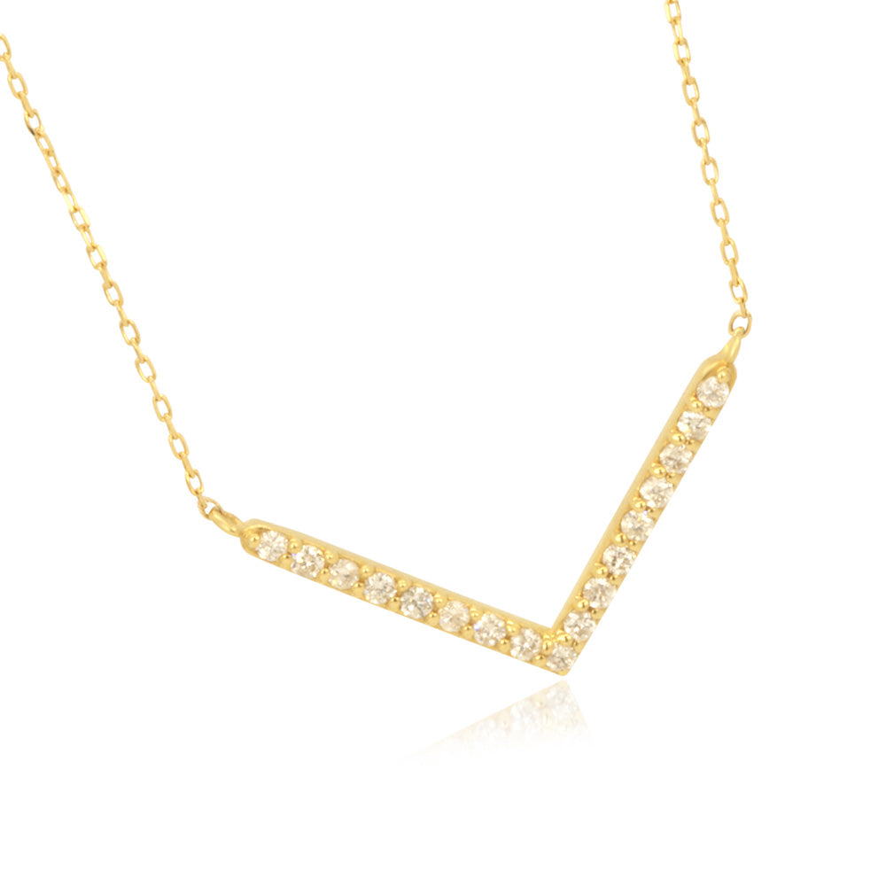 Belize V 18K Gold Necklace 15.7 In