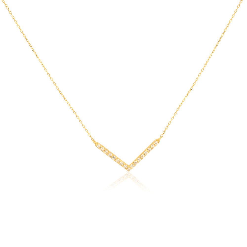 Belize V 18K Gold Necklace 15.7 In