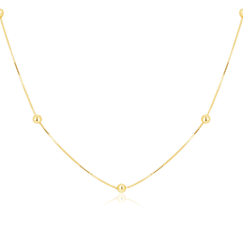 Italian Bead 18K Gold Necklace
