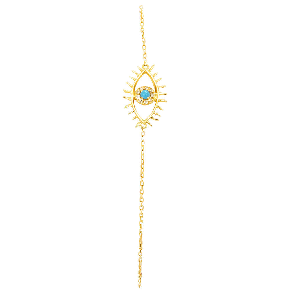 Evil Eye 18K Yellow Gold Bracelet