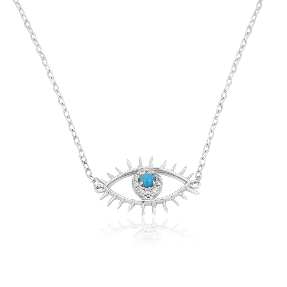 Evil Eye 18K White Gold Bracelet