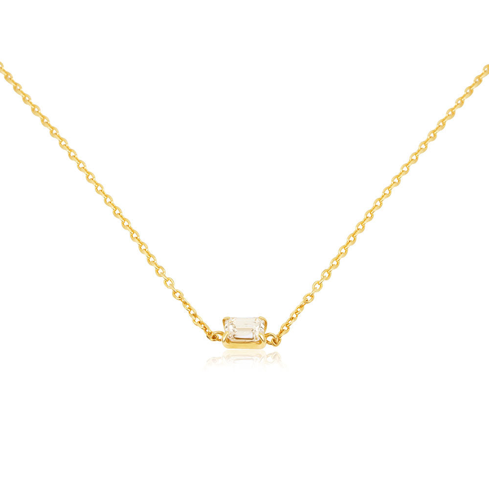 Emerald Cut Diamond 18K Yellow Gold Bracelet