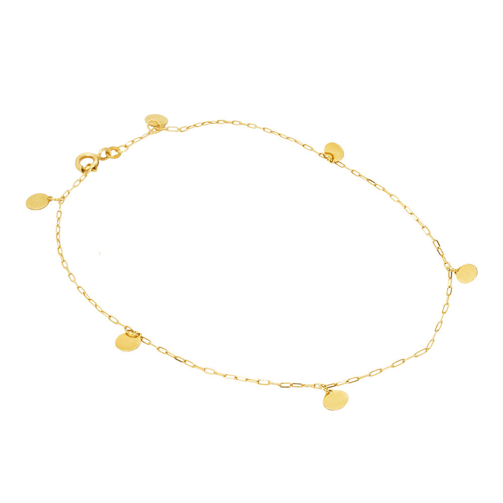 Polka Dot 18K Gold Anklet