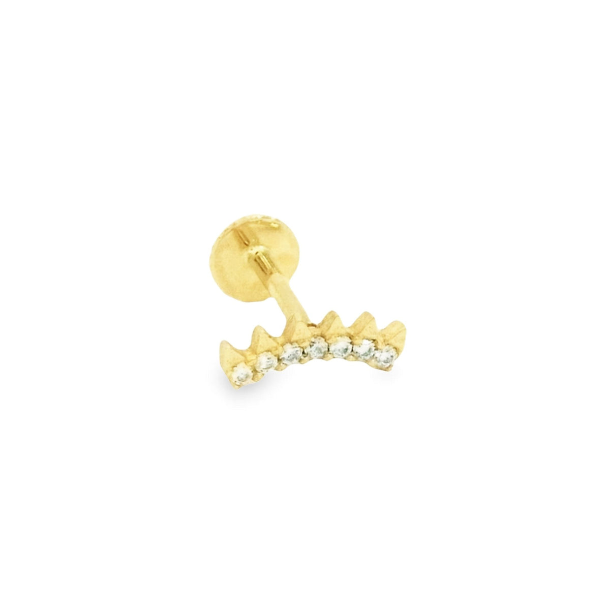 Zirconia Crown 14K Gold Piercing