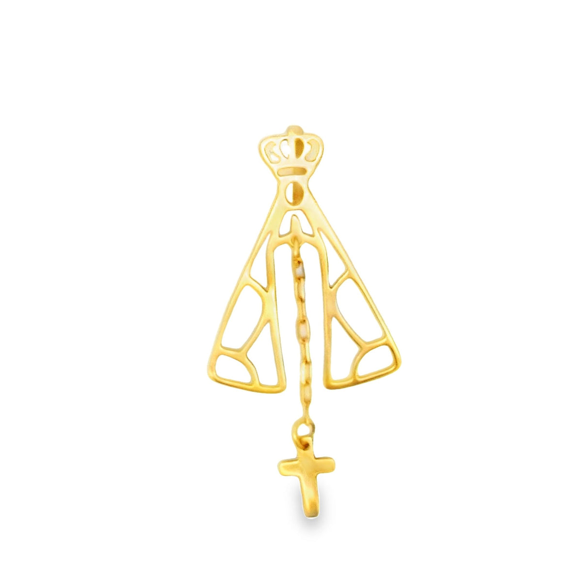 Our Lady Aparecida with Rosary 18K Gold Pendant
