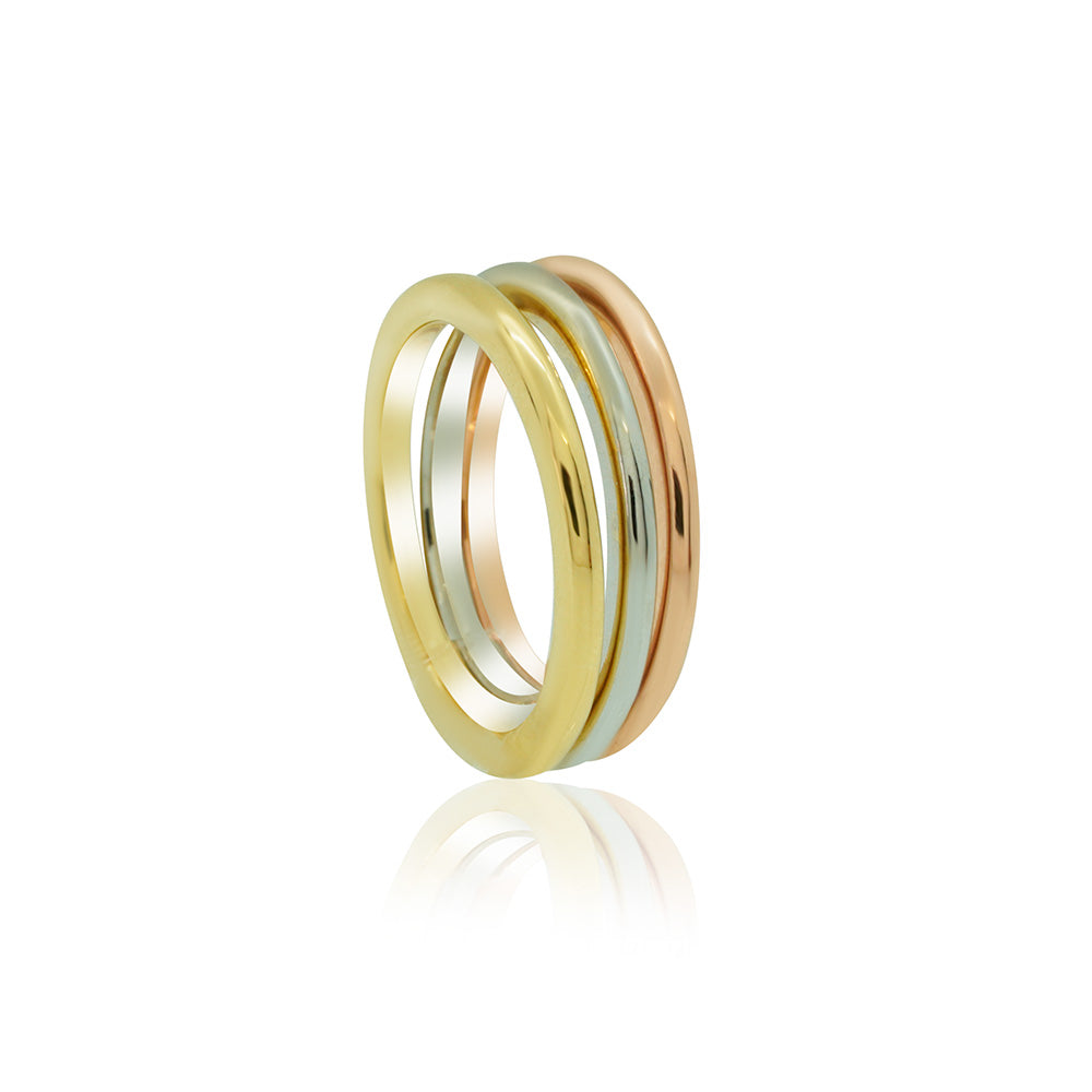 Minimalist Wedding Ring Set 18K Gold Ring