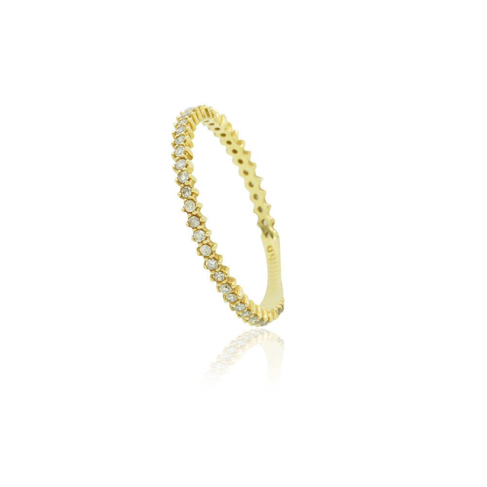 Eternity Band 18K Gold Ring with Diamonds