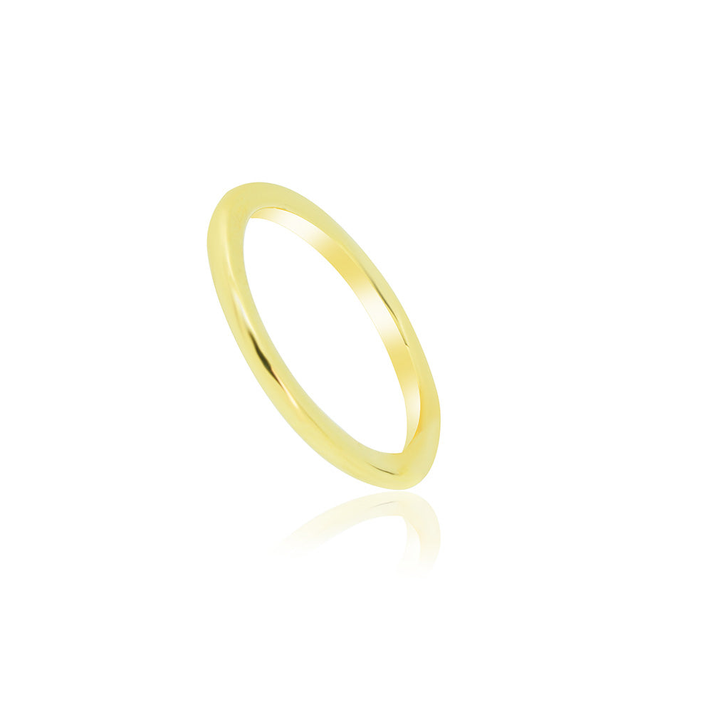 Minimalist Wedding Ring 18K Yellow Gold 1.5 mm