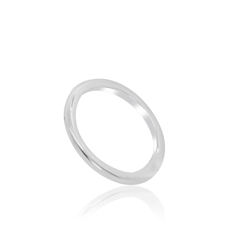Minimalist Wedding Ring 18K White Gold 1.5 mm