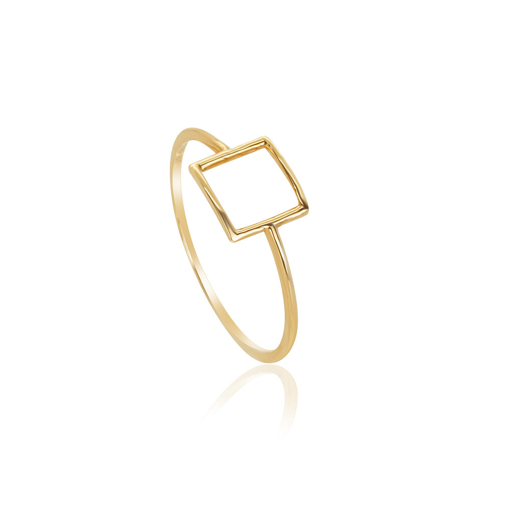 Open Square 18K Gold Ring