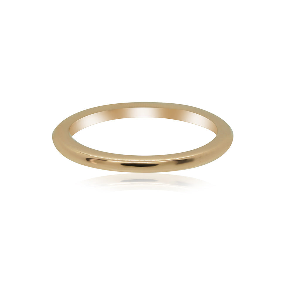 Minimalist Wedding Ring 18K Rose Gold 1.5 mm
