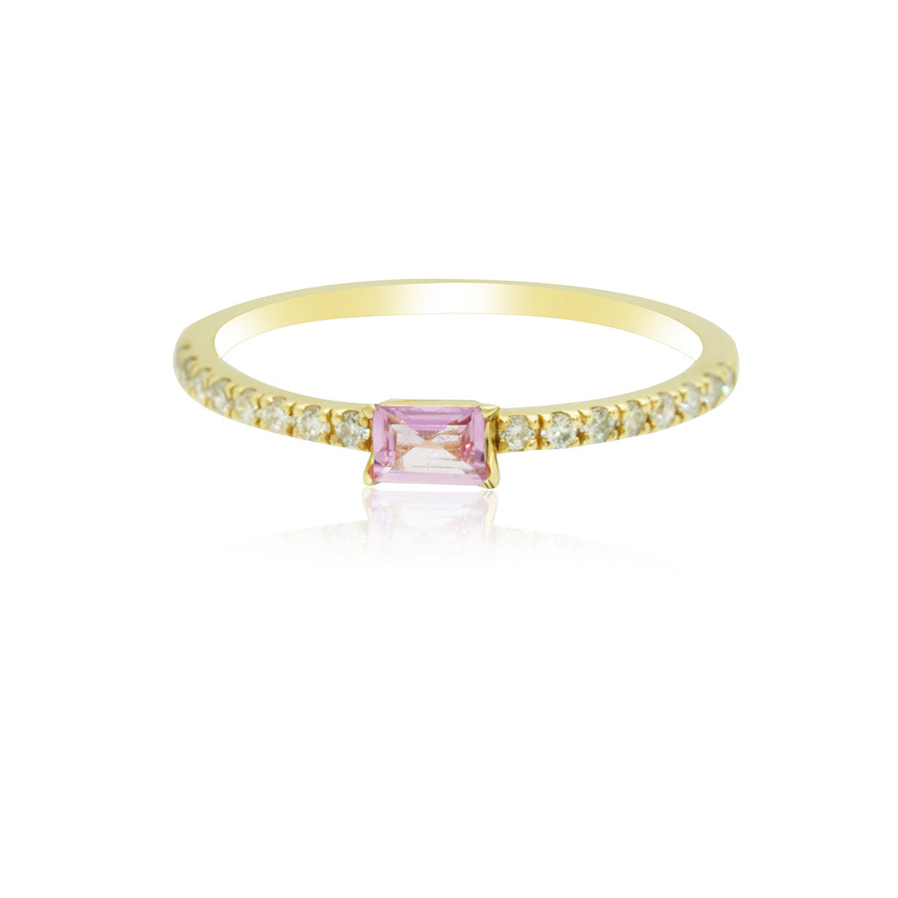 Pink Sapphire 18K Gold Ring