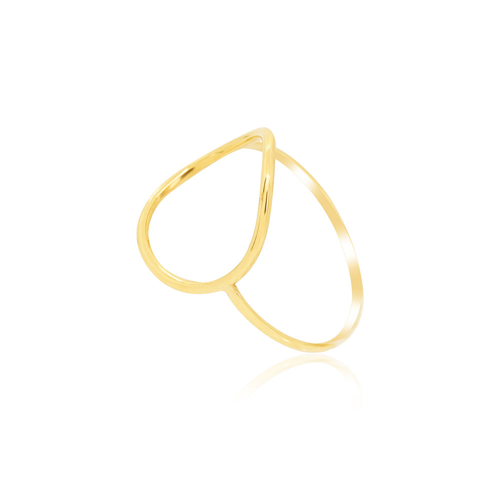 Open Sphere 18K Gold Ring