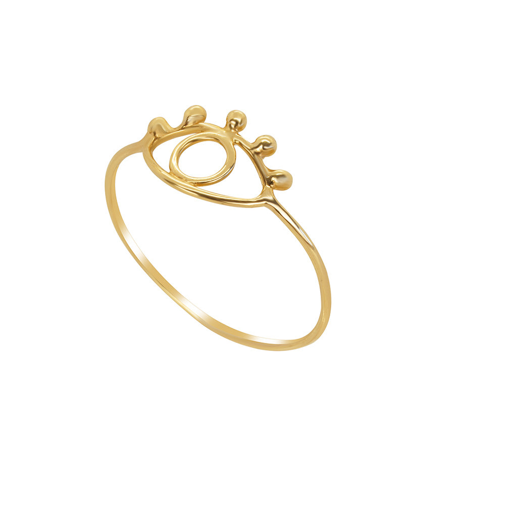 Contour Greek Eye Ring 18K Gold