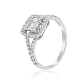 Elizabeth Diamond Pave Ring 18K White Gold