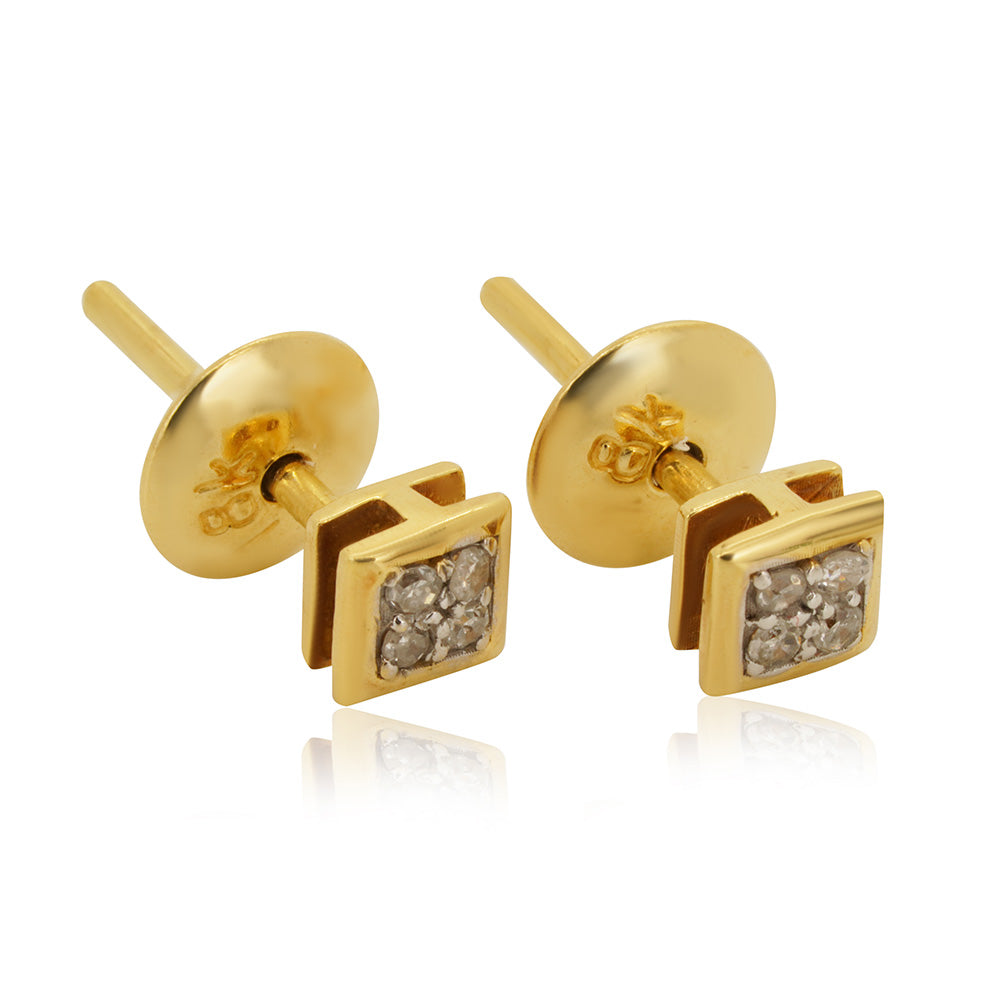 Galleria 18K Gold With Diamonds Earring