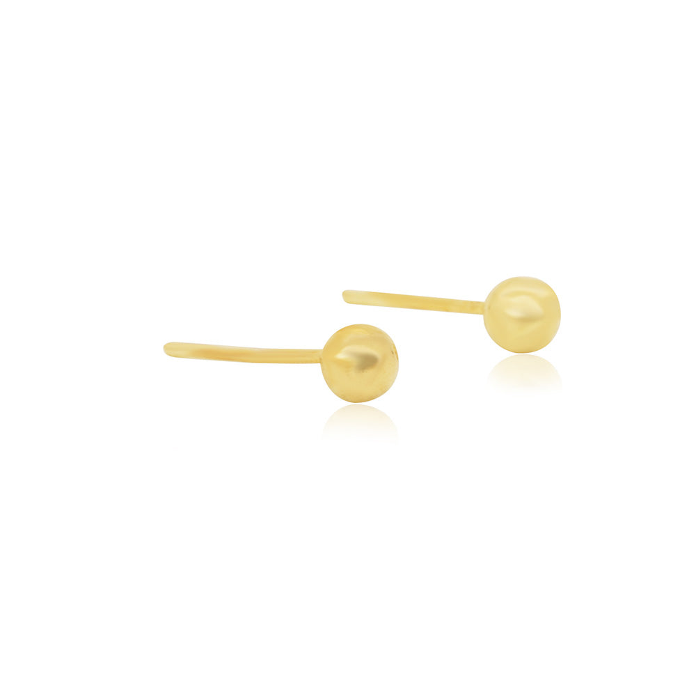 Classic Sphere 18K Gold Earring 3 mm