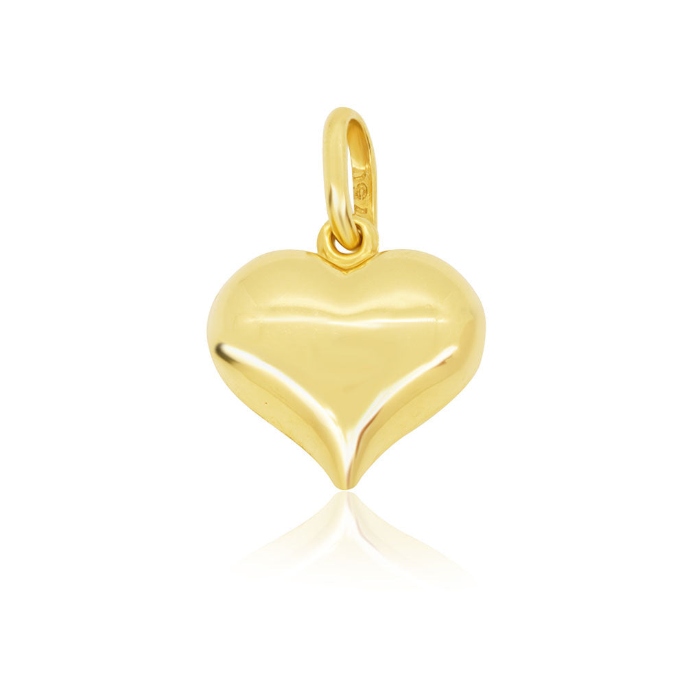 Full Heart 18K Gold Pendant