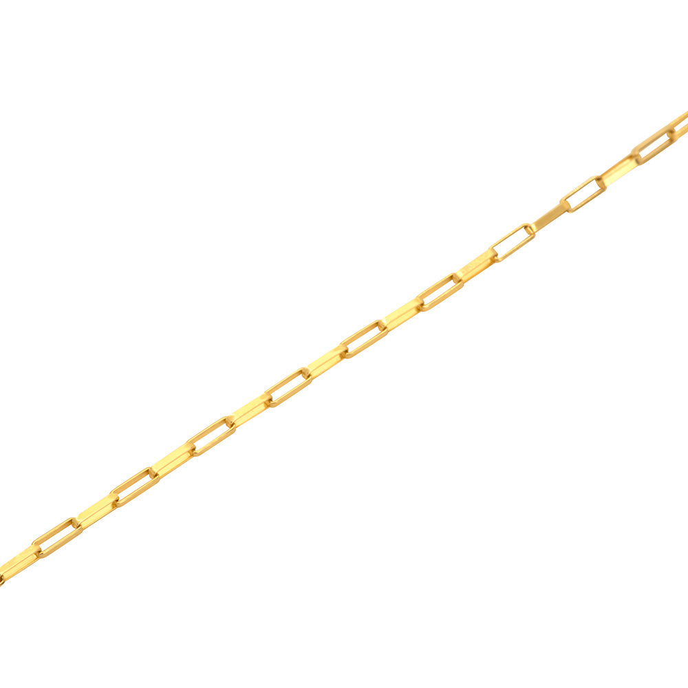 Paperclip Chain 18K Gold Necklace
